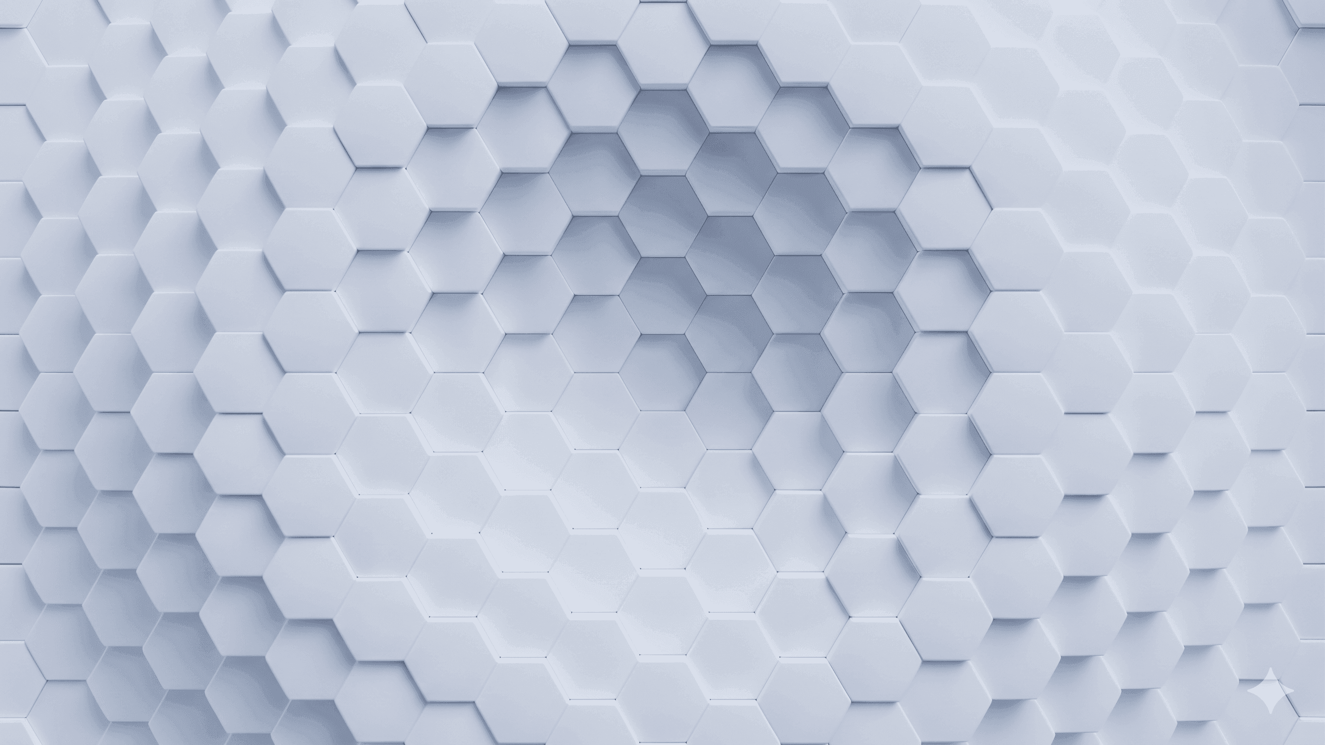 White hexagon pattern