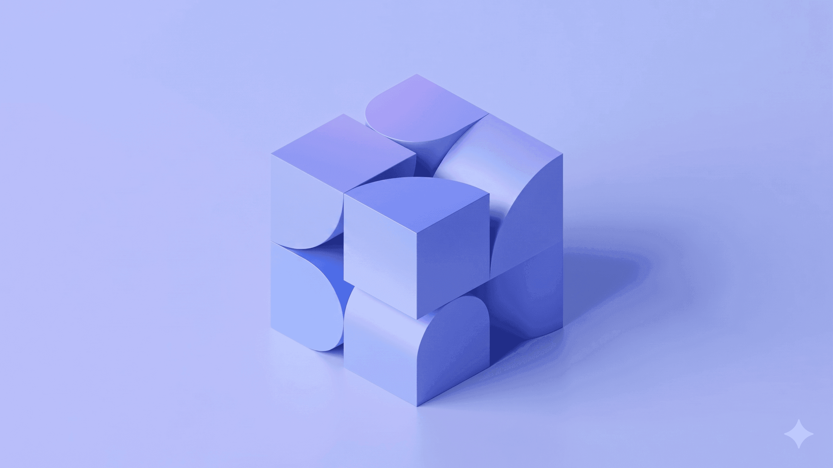 Stacked blue cubes