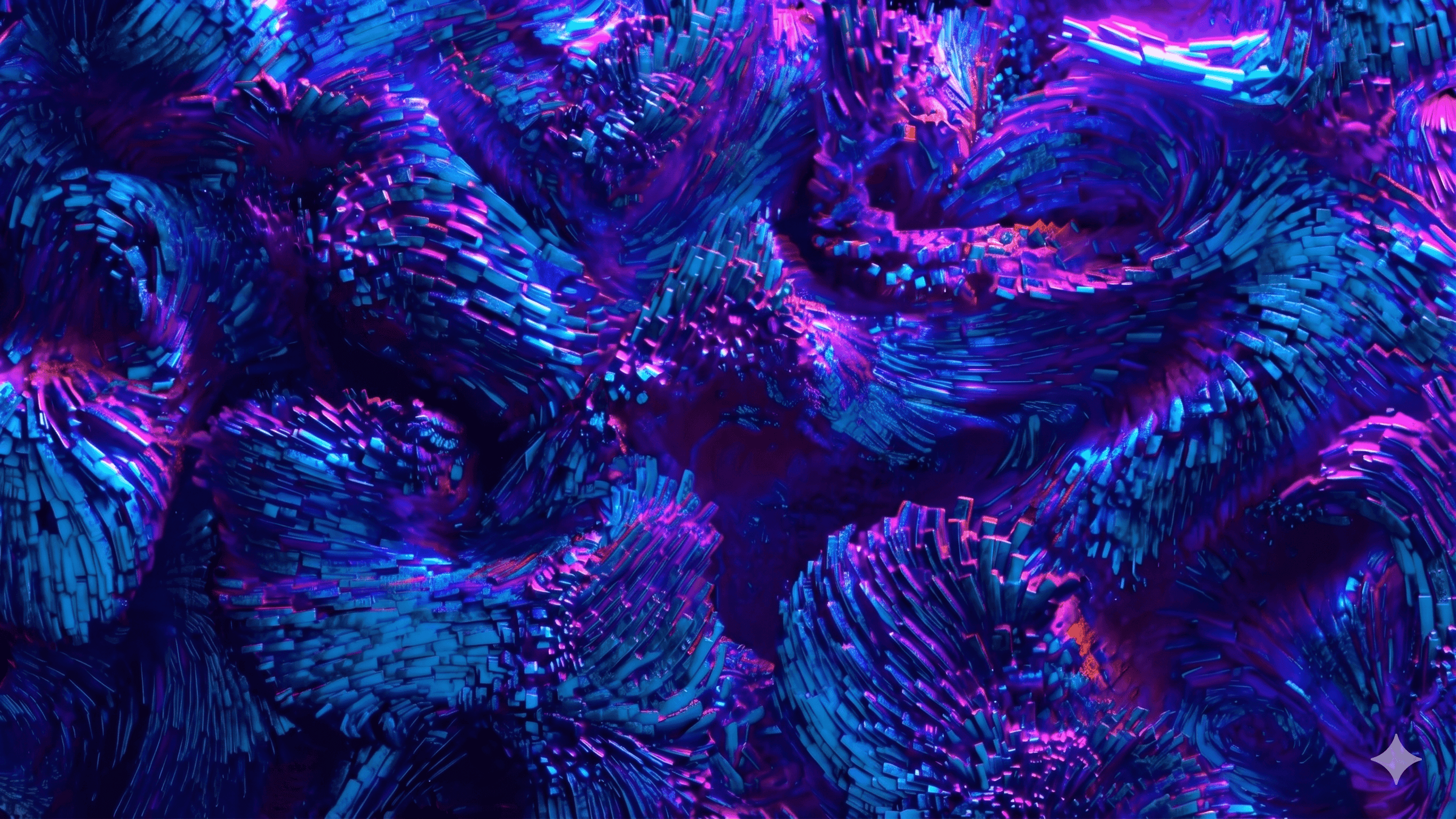 Abstract blue and purple fur-like texture