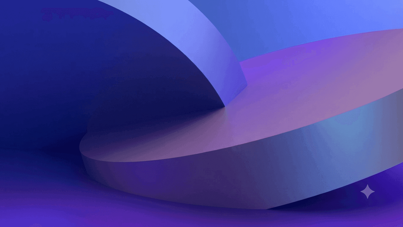 Abstract purple and blue curved shapes
